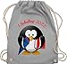 Shirtracer Schulkind Einschulung und Schulanfang - 1. Schultag 2022 Pinguin Schultüte Buch - Unisize - Hellgrau - pinguin - WM110 - Turnbeutel und Stoffbeutel aus Baumwolle