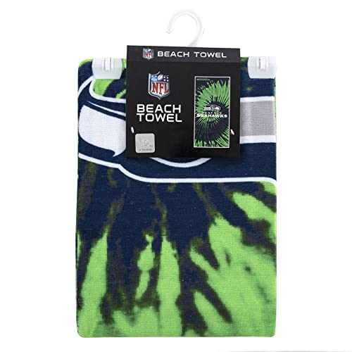 Image of Northwest NFL Seattle Seahawks Unisex-Adult Beach Towel, 30 inch x 60 inch, Psychedelic