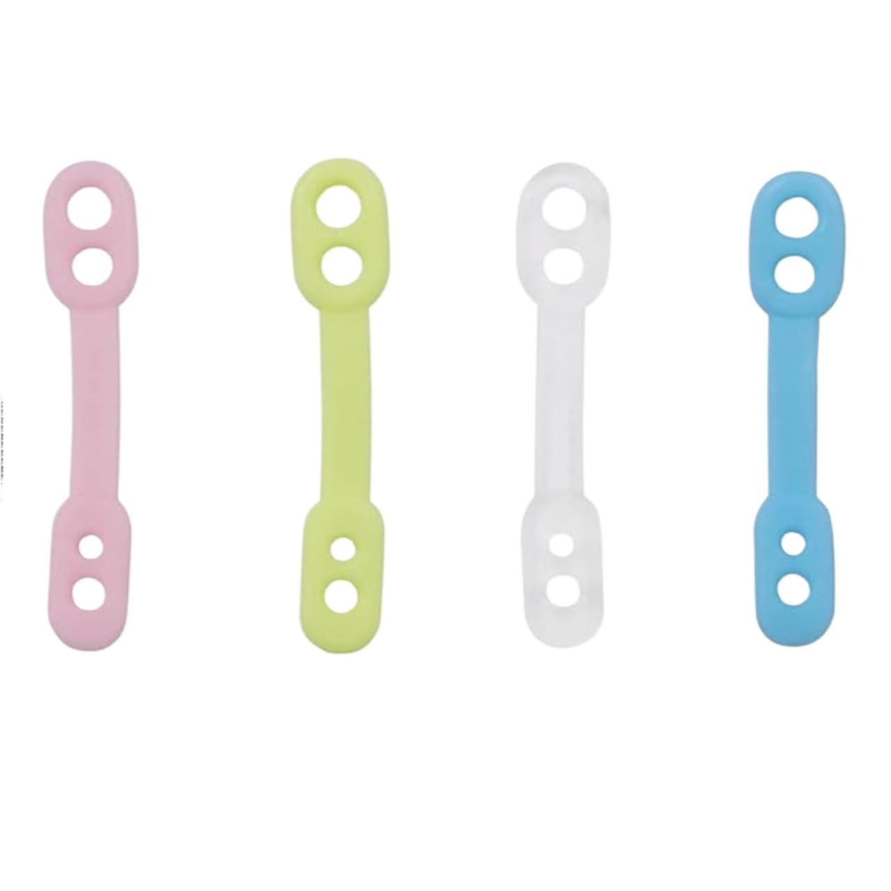 Hangers for Clothes Space Savers 600pcs Silicone Windproof Clips Dual-Aperture Design Reusable Clothesline Lock Rust-Proof Home Organization Fixing(White)