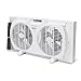 Produktbild BEYOND BREEZE 22,9 cm Doppel-Fensterventilator, 2 Geschwindigkeiten, erweiterbarer Doppel-Fensterventilator mit umkehrbaren Luftstromblättern, manuelle Steuerung