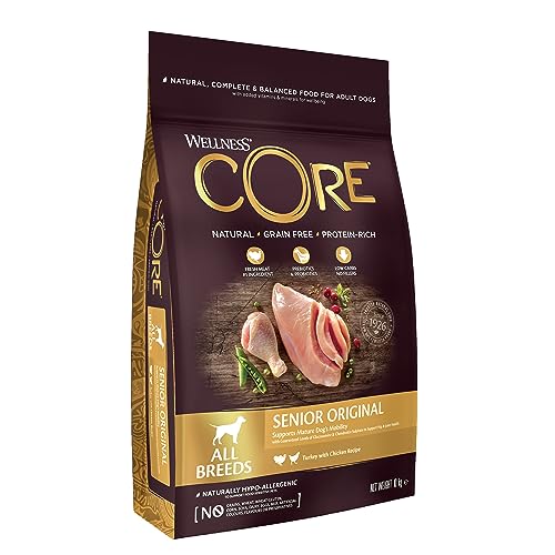Tasty Treats for Happy Dogs (English Edition) 7 Wellness CORE Senior Original, Hundefutter trocken für alternde Hunde ab 7 Jahren, getreidefrei, mit hohem Fleischanteil, Pute & Huhn, 10 kg