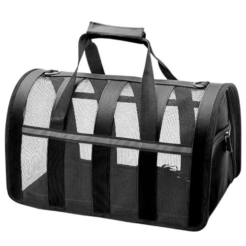 Bolsa De Pet Transporte Média Viagem Mala Cães Gatos (preto)