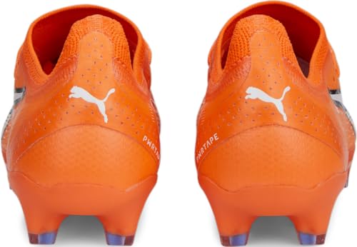 Puma - Womens Ultra Ultimate Fg/Ag Shoes, Color Ultra Orange/Puma White/Blue Glimmer, Size: 8.5 M US