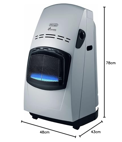 De'Longhi Gasheizer VBF – Leistungsstarker Gasheizer und Heizlüfter mit stufenloser Flammenregulierung und bis zu 4.200 W Heizleistung