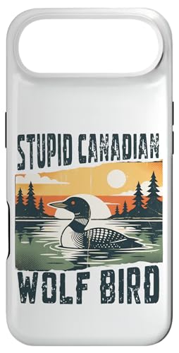 Stupid Canadian Wolf Bird Funny Loon Animal Meme Retro �X�}�z�P�[�X iPhone Air �p