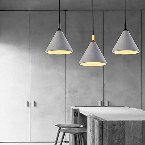 Lámpara colgante de cemento triangular estilo industrial nórdico 4