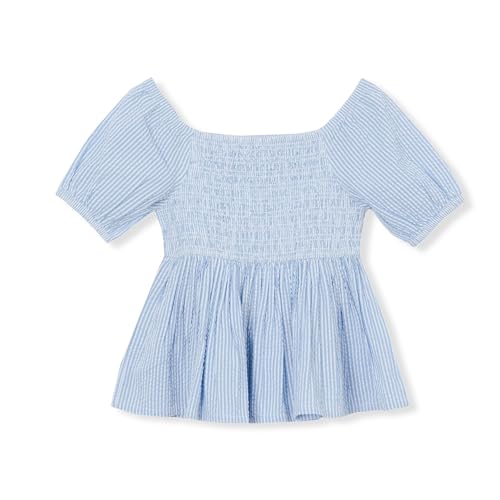 Lands' End Girls Short Sleeve Smocked Woven Top2
