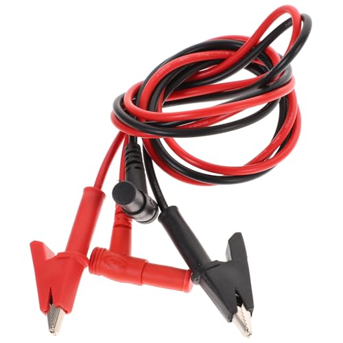 FONDOTIN マルチメータ用バナナプラグ付きワニ口クリップテストリード 耐絶縁銅製ケーブル 車載電子機器測定対応 携帯便利で高精検査用プロ