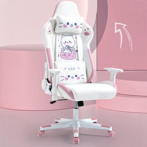 TASJS Silla de computadora Home Gaming Game Anchor Silla Kawaii Girl Gamer Silla Sofá Asiento Cómodo Sedentario Dormitorio...
