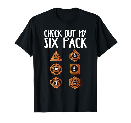 Check Out My Six Pack Dice D20 RPG Geschenk T-Shirt