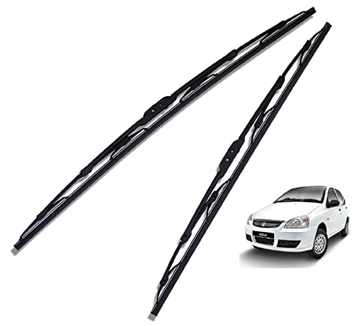 Image of Euro Care Metal Type Wiper Blade Compatibility with TATA Indica Windshield Car Wiper Blade Size D-24,P-16