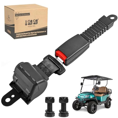 10L0L Retractable Golf Cart Seat Belts- Universal Retractable Seat Belts