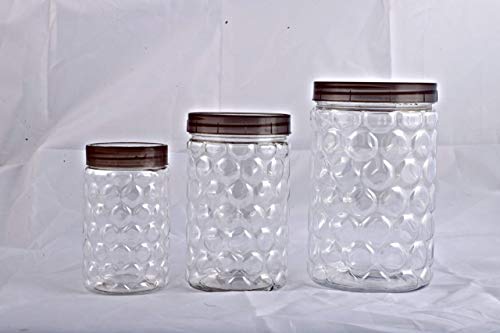 Image of Filox Premium Airtight PET Kitchen Jar Set - Pack of 12 | Leak-Proof, BPA-Free Plastic Containers for Snacks, Dry Fruits, Tea, Coffee & Masala | 4 x 300ml, 4 x 650ml & 4 x 1200ml