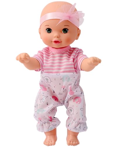 Muñeca niña con diadema rosa de 8 pulgadas miniatura 3