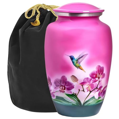 Trupoint Memorials cremation urn with hummingbird design