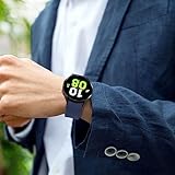 Straps Compatible with Samsung Galaxy Watch 7/6/5/4 Strap 40mm 44mm,20mm Adjustable Original Style Silicone Sport Replacement for Samsung Galaxy Watch 7/6/5/4 Women Men (Navy Blue) - Image 6