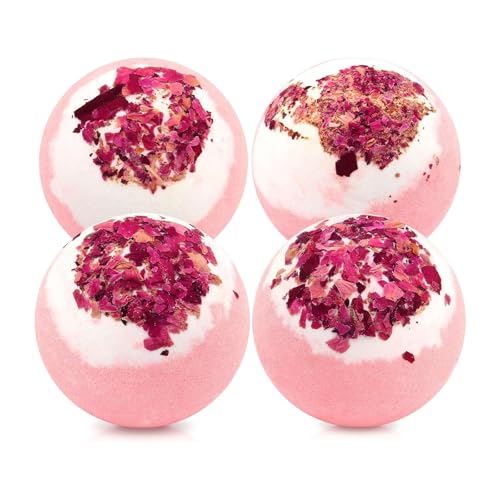 JYSFOVRLV Dried Flower Bath Salt Ball, Rose Bath Ball, Skin moisturizing, effervescent Hydrotherapy, Relaxation, self-Care, Relaxation, Bubble Bath Ball, Daily Bathing, Suitable for Men and Women