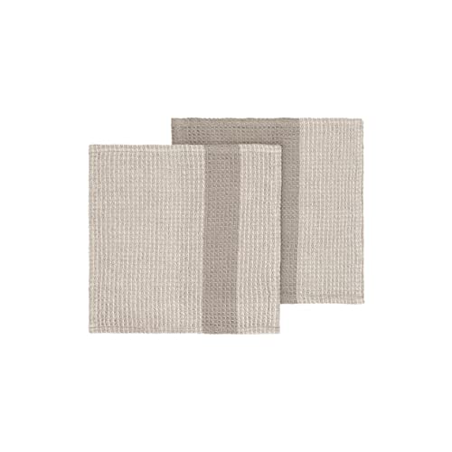 Blomus Spültücher 2er Set -GANO- Spültuch aus 100% Baumwolle 25x25cm (Moonbeam/Mourning Dove)