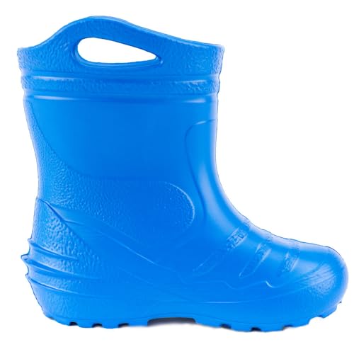 KOLMAX Kinder-Gummistiefel Konewka – Isolierende Schicht – EVA-Schaumstoff-Material – Schaumstoff-Gummistiefel für Kinder – Wasserdicht – Für Regen – Für den Sommer - Dunkelblau 30