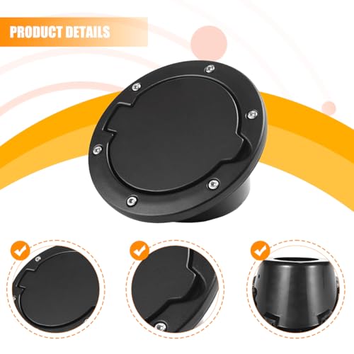 Sandfren Fuel Filler Door, Aluminum Alloy and ABS Material, Black 1 by Sandfren - Used condition - Image 3