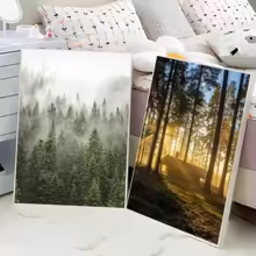 Peinture de paysage naturel de forêt XINBAO, affiche d'art en toile 60x110cmx2