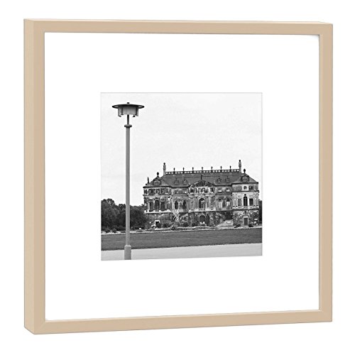 Tableau photo Palais de Dresde COGNOSCO cadre bois beige 52 x 52 cm