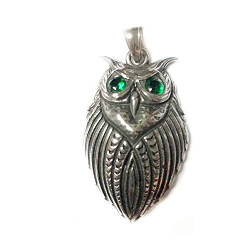 Vintage Owl Pendant, LOYEH Pendant Personality Titanium Steel Necklace Boy Pendant Neck Jewelry Key Chain 1.7 x 1 Inches