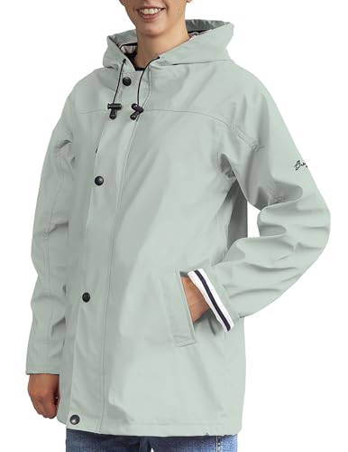 Breizh Ocean - Ciré, Veste Imperméable Femme, du XS au 4XL, Création Française ARMOR - Veste Femme avec Intérieur Rayé de Style Marinière - Manteau Femme