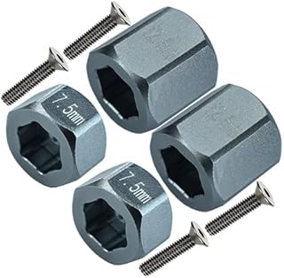 Axial Yeti Jr. SCORE Trophy Truck (AX90052) / Yeti Jr. Maverick (AXI90069) Upgrade Parts Aluminum F&R Hex Adapters - 8Pcs Set Gray Silver