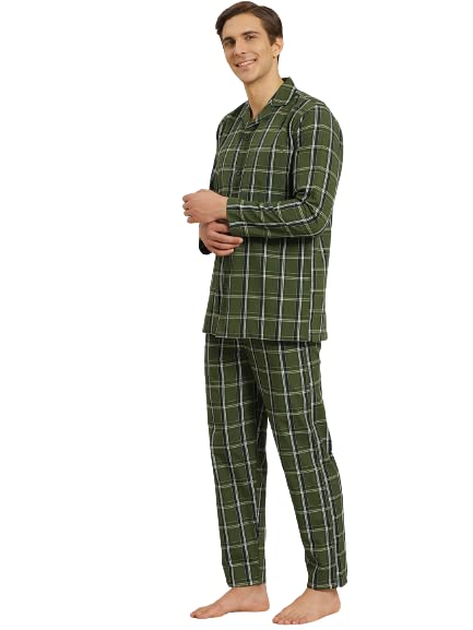 Image of SOJANYA (Since 1958 Men's Cotton Checked Nightsuit Set