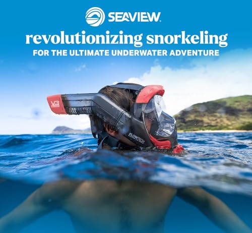 Seaview 180 V3 Full Face Snorkel Mask Adult- The V3 is The Perfect Snorkeling Gear for Adults- Snorkel Mask with 180 Panoramic Viewing and Up to 600% Easier Breathing- Patented Flowtech Air Intake - Thumbnail 6