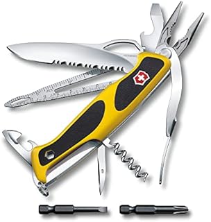 Victorinox Taschenmesser Ranger Grip Boatsman (22 Funktionen, Einhand-Feststellklinge, Kombi-Spitzzange) gelb/schwarz