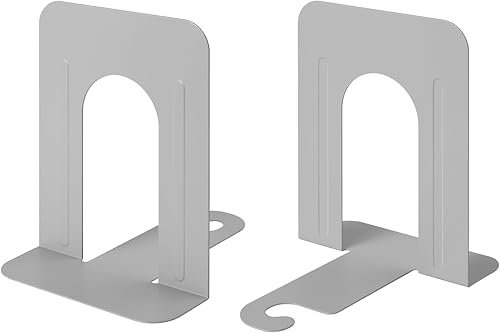 Miniatura 12 de Honagu Sujetalibros de metal, sujetalibros para estantes, tapón para libros pesados, CDs/DVD ((1 par/2 piezas, verde) Macaron