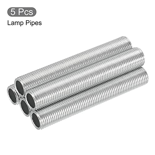 Image of MECCANIXITY 2.4 inch Lamp Pipe Kit with Lock Nuts Washers 1 /8IP Thread Fasteners Assortment for Chandelier Ceiling Light Repair Assembly DIY Hardware, Pack of 35