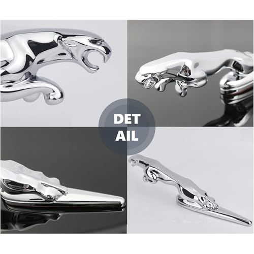 Image of Hood Emblem - Compatible with XE, XF, XJ JG Accessories- 3D Classical Design - Hood Emblem in Chrome /Black Finish(Black)