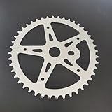 2'' Wide Pedal Crank Kit Part 40T/44T Sprocket Only - Bicycle Wide Crank Sprocket (Silver, 44T)