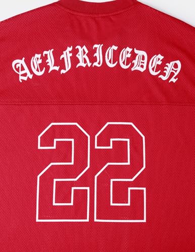Aelfric Eden Mens Jersey Shirts Mesh Print Number Unisex Oversized Graphic Tees Short Sleeve Casual T Shirt Y2k Tops