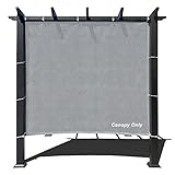 Alion Home Sun Shade Panel Privacy Screen with Grommets on 4 Sides for Outdoor, Patio, Awning, Window Cover, Pergola (10' x 7', Light Grey)