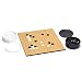 Yellow Mountain Imports Go Game Set with Reversible (13x13 | 9x9) 0.4 Inch-Thick Etched Beechwood Veneer Go Board and Single Convex Melamine Stones