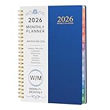 手帳2026 スケジュール帳 A5 ダイアリー ノート 2026年 月間インデックス付き PPカバー 防水 144ページ ビジネス 学生用 創意ポケット (ブルー)