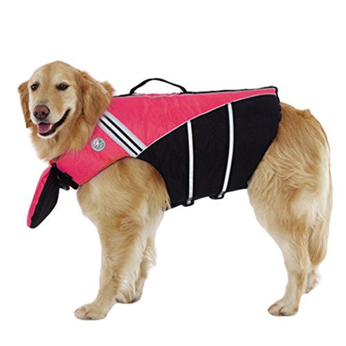 YiJee Chaleco Salvavidas Para Perro Chaleco Ajustable Reflexivo Salvavidas Para Perros Pink XL