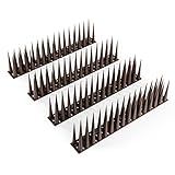 OFFO 鳥よけ 鳩よけ とげ長め仕様 高さ10cm 耐候性 自由カット 針が密集するとげ高め仕様 樹脂製カラスよけ 景観を損なわずフン害防止・ベランダ・屋上・手すり・庭栅用 40.6cm*15個入り(609cm) ブラウン