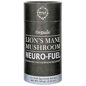 Lion’s Mane Mushroom 12:1 Dual Extract Powder – USDA Organic Full Spectrum Elixir – Boost Focus and Memory Retention…