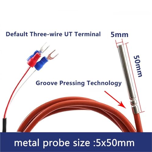 Sensor PT1000 de 3 hilos con cable de protección trenzado de 7 metros 3