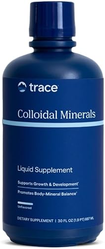 Trace Minerals Suplementos líquidos de minerales coloidales | Líquido de minerales coloidales, derivado de plantas, minerales veganos naturales,