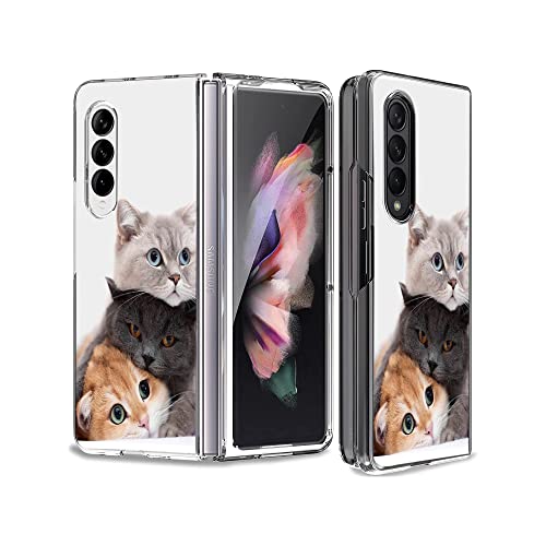 Coque Samsung Galaxy Z Fold 4 5G rigide marron protection chat mignon