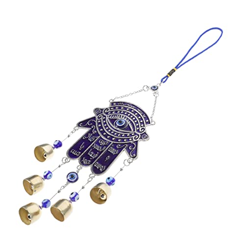 IWOWHERO Magnifique Carillon Éolien en Métal avec Motif De Palmier Et Ornement Mural en Forme Dœil - Design Unique