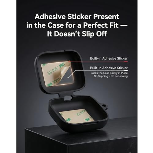 Image of Kapture Soft Silicone Case Compatible with Oneplus Buds 3 Cover, oneplus Buds 3 case Cover with Hook, oneplus Earbuds 3 case Cover with Silicone 360 Protection Dust-Proof Shockproof (SPD-M)