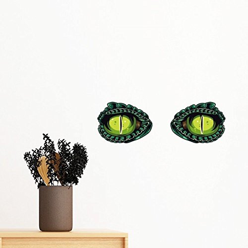 Sticker mural œil de crocodile cartoon déco chambre 50cm - 2