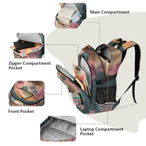 Mochilas de viaje West Coasts Capybaras escolares para adolescentes y las jornadas de clase 5
